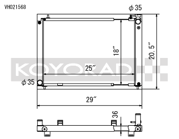 03-06 Nissan 350Z VQ35DE (MT) Cross Flow Radiator