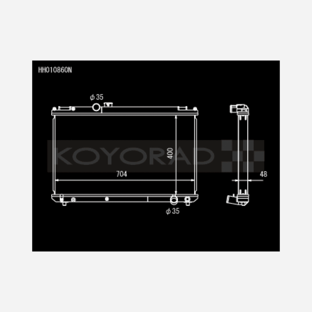 96-00 | Toyota Chaser JZX100 2.5L Inline 6 Turbo w/ Manual Trans | Radiator