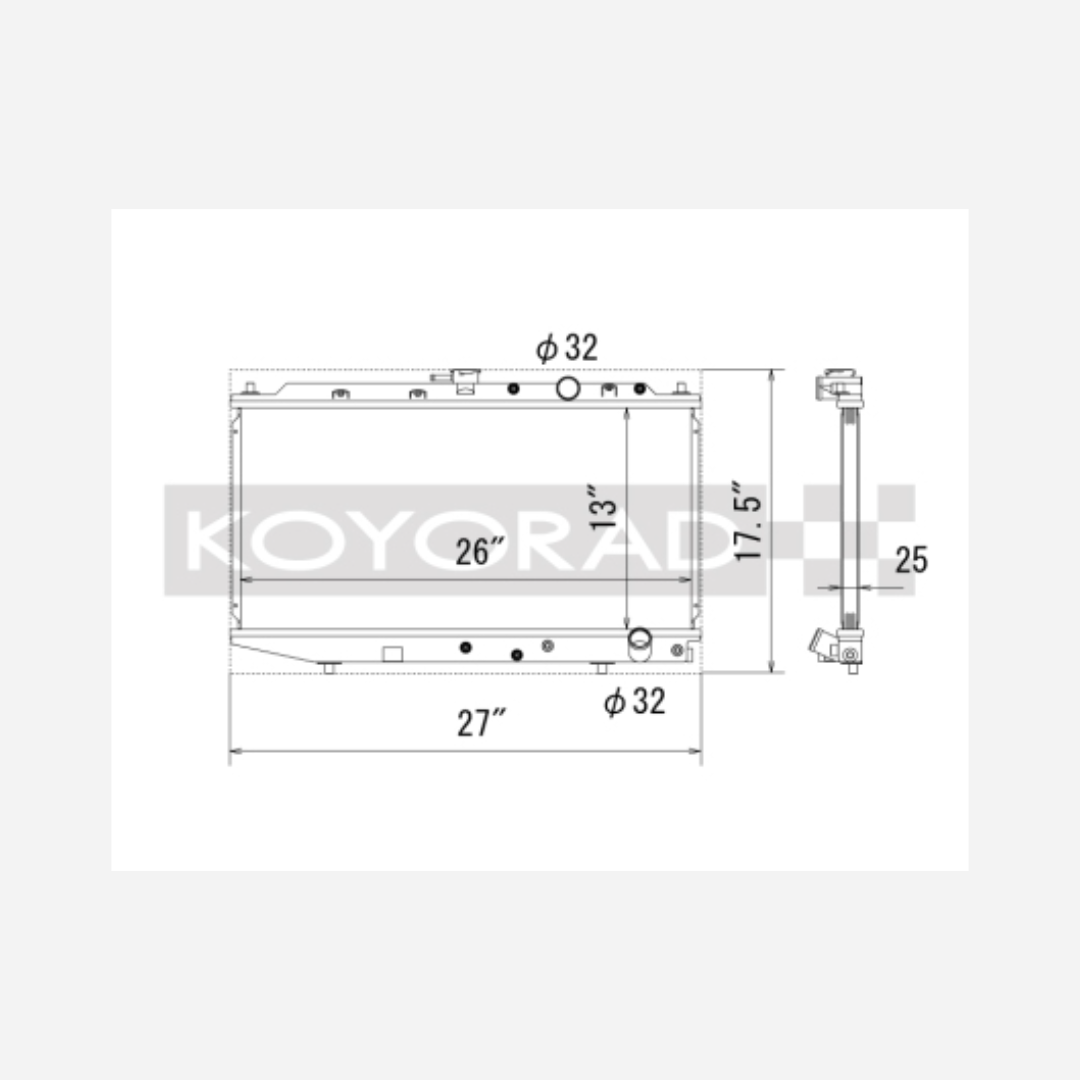 88-91 | Honda Civic & CRX EF Chassis w/B-Series / All-Aluminum Radiator