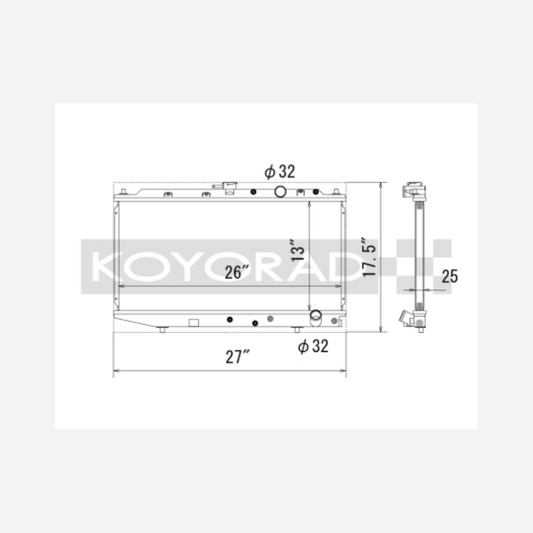 88-91 | Honda Civic & CRX EF Chassis w/B-Series / All-Aluminum Radiator
