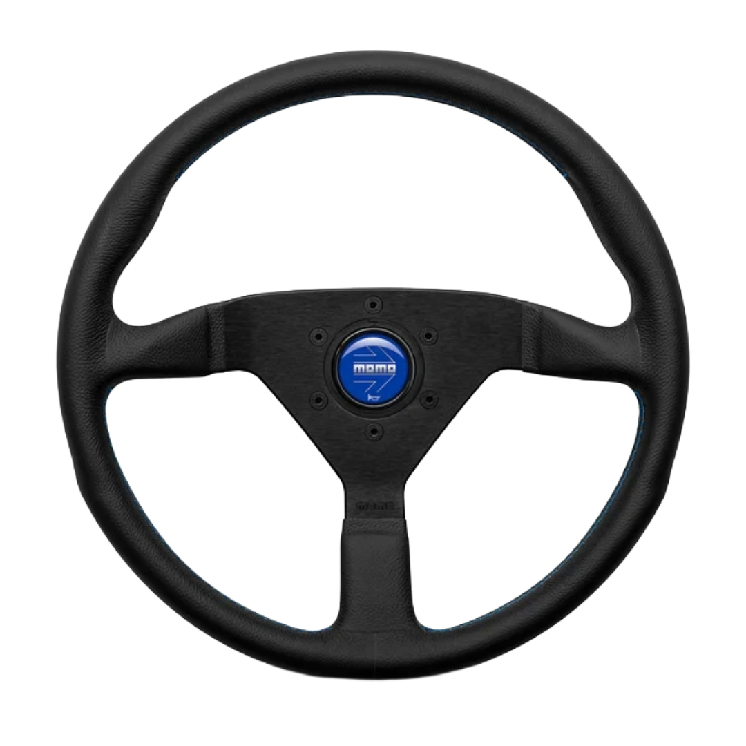 Montecarlo / 350 mm / Black Leather & Blue Stitch