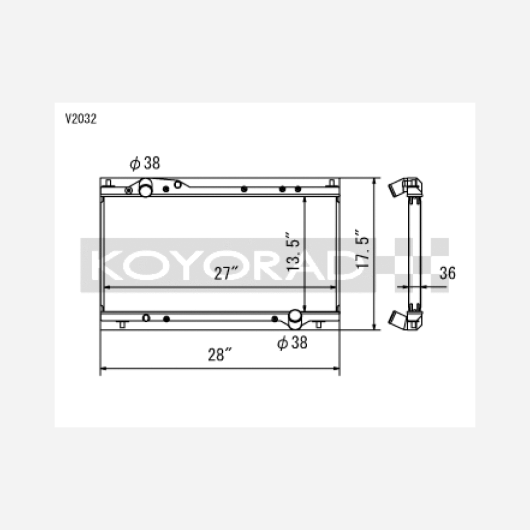 91-05 Acura NSX 3.0/3.2L (MT) Radiator