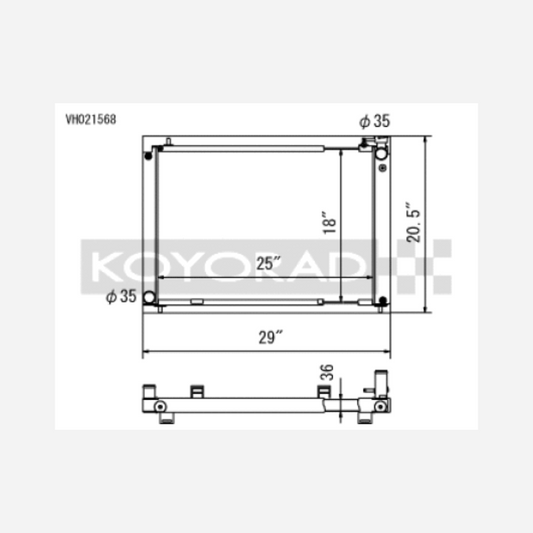 03-06 | Nissan 350Z VQ35DE (MT) Cross Flow | Radiator